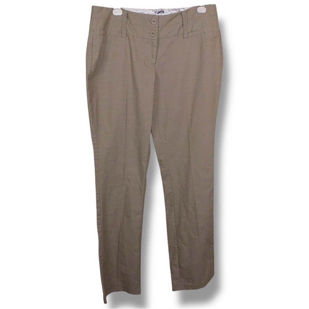 Size 9 10 Extra Long Maurices Khaki Dress Pants Trousers Neutral Beige